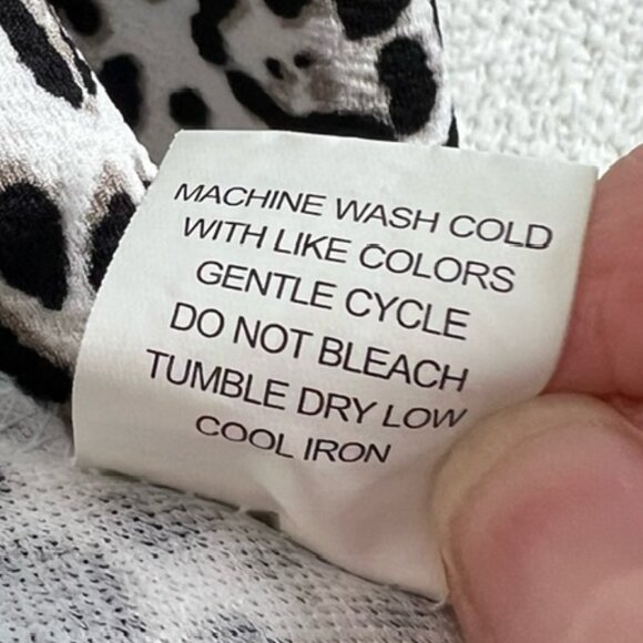 Moa Moa Women’s Waterfall Front Open Leopard Blazer Jacket Plus Size 3X - Picture 9 of 9